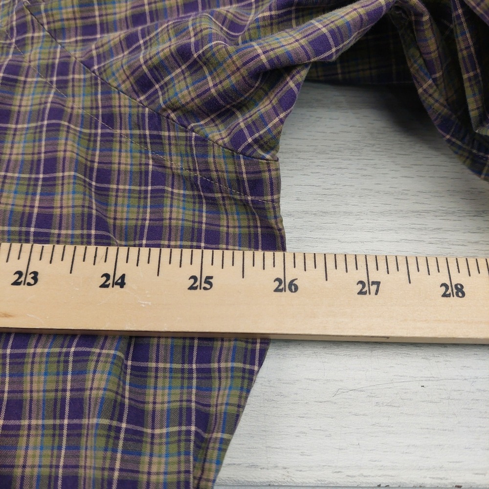 Ralph Lauren Shirt Mens XL Button Down Purple Plaid Classic Fit Preppy Dad Frat - Picture 6 of 7